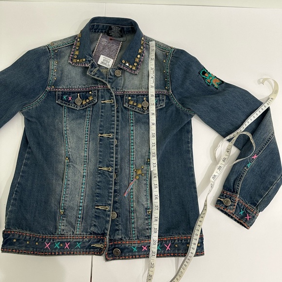 NWT Delia*s Blue embroidered button jacket size Small - Picture 9 of 10